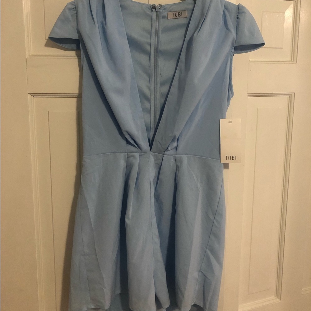 ice blue romper NWT
